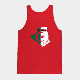 Algeria map & flag Tank Top